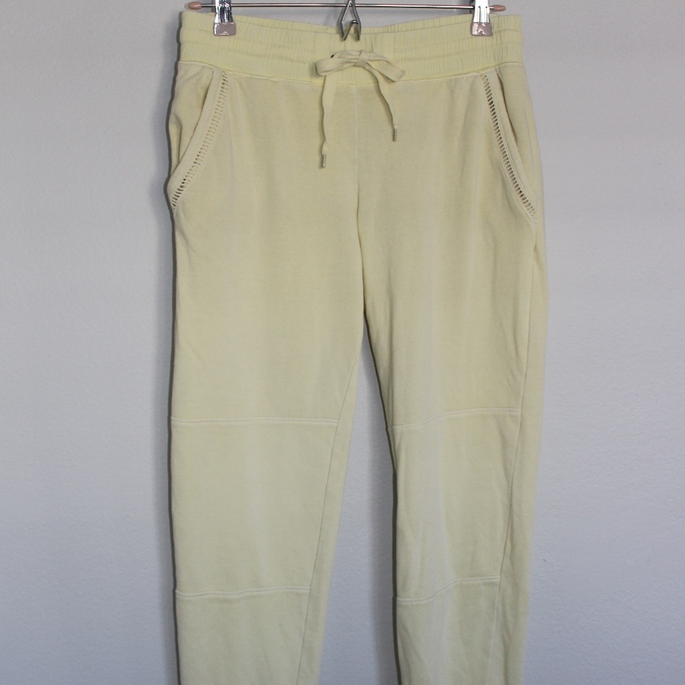 P.J. SALVAGE Lounge Banded Yellow Pant, size: XS